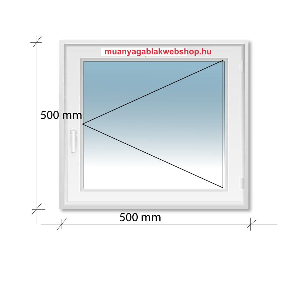 50×50 Nyíló Decco 71 műanyag ablak 2 rétegű üvegezésse termékfotó
