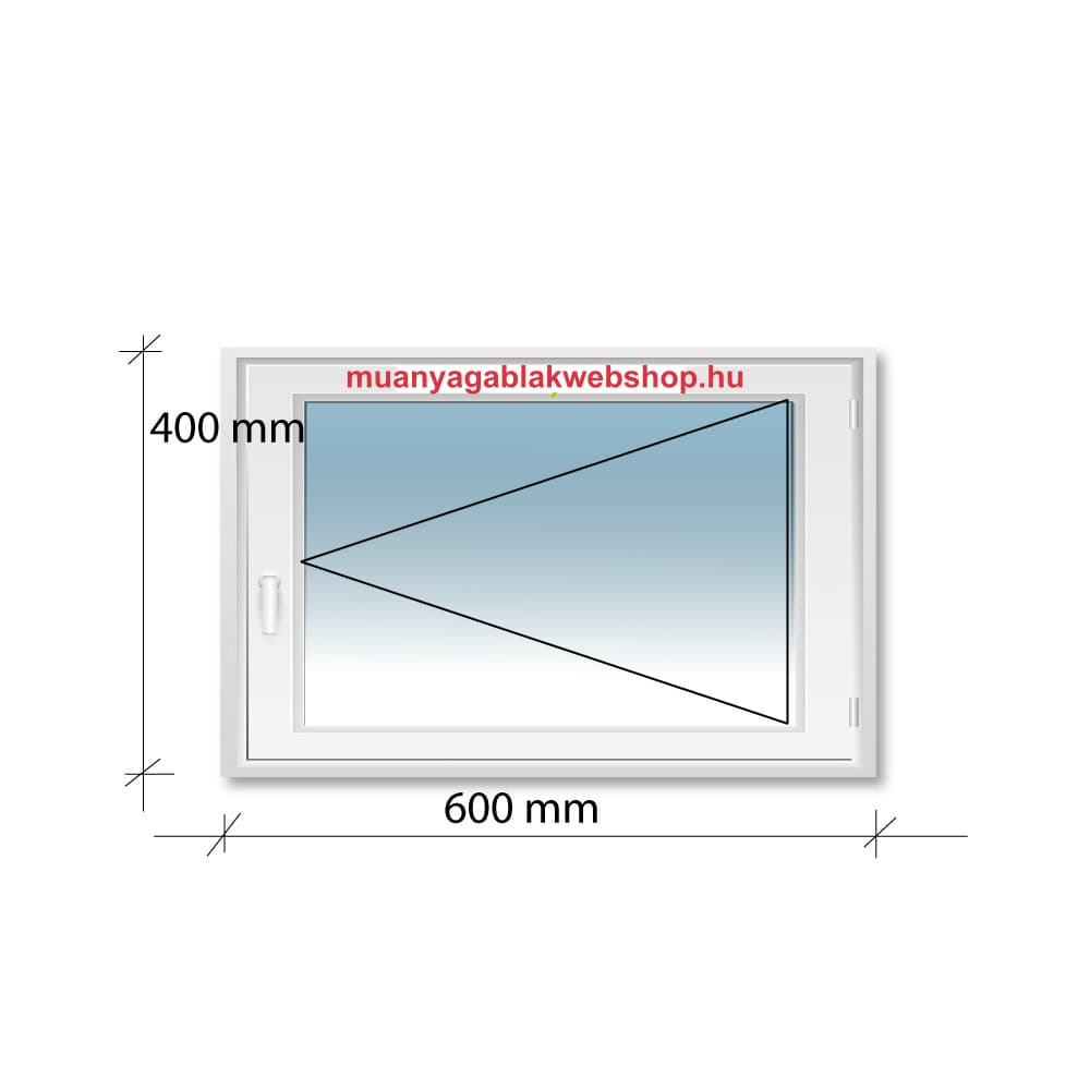 60×40 Nyíló Decco 71 műanyag ablak 2 rétegű üvegezéssel termékfotó
