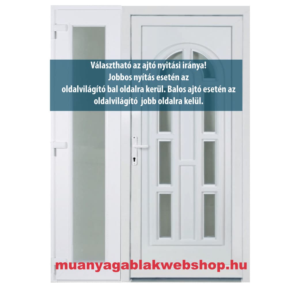 Kétszárnyú Műanyag bejárati ajtó Thermoline12 termékfotó